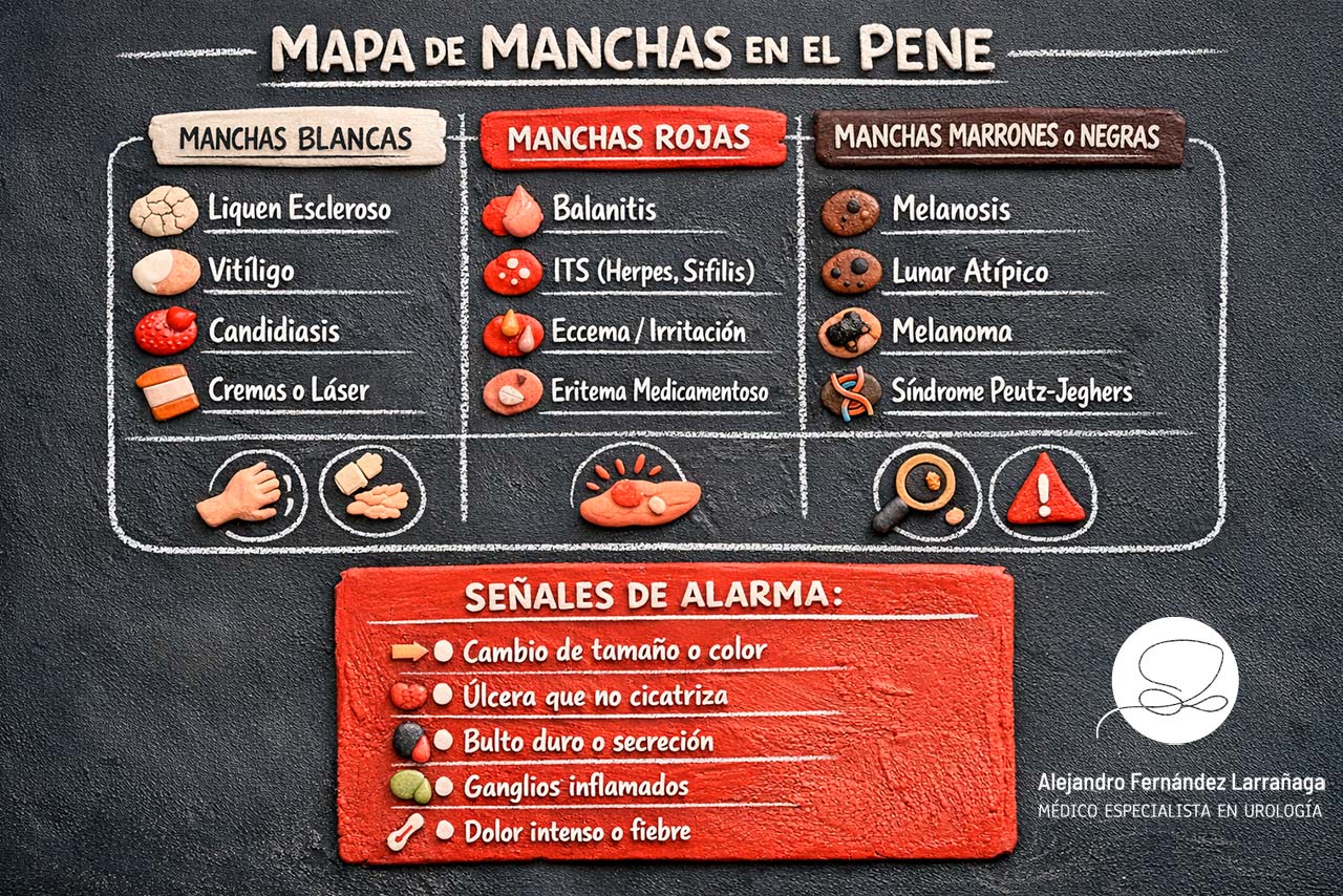 diagnostico-manchas-pene-color-blanco-rojo-negro-marron- Manchas en el pene: causas y cuándo preocuparte 1